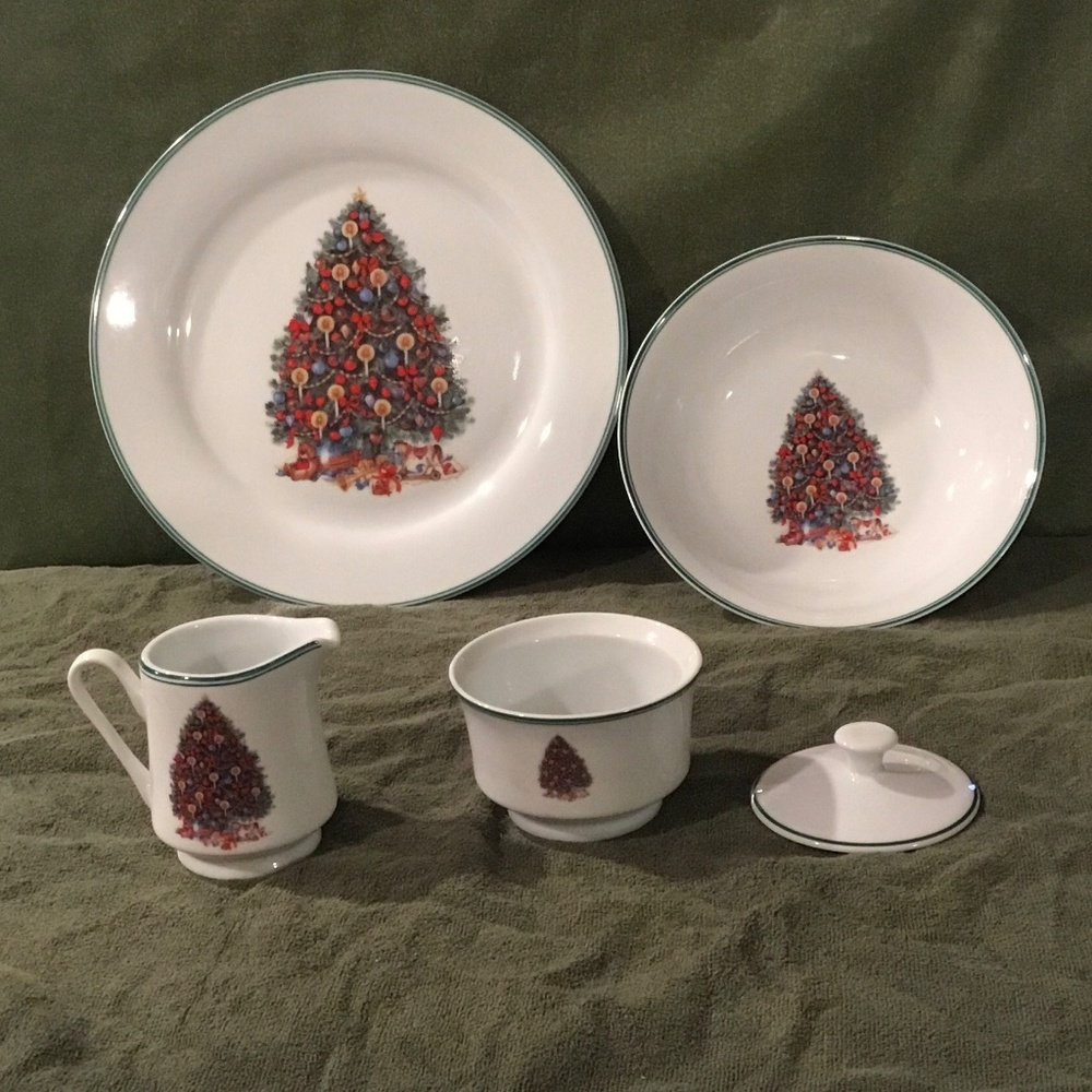Christmas Joy China 5-Piece Completer Set - Florida Marketplace Entertaining